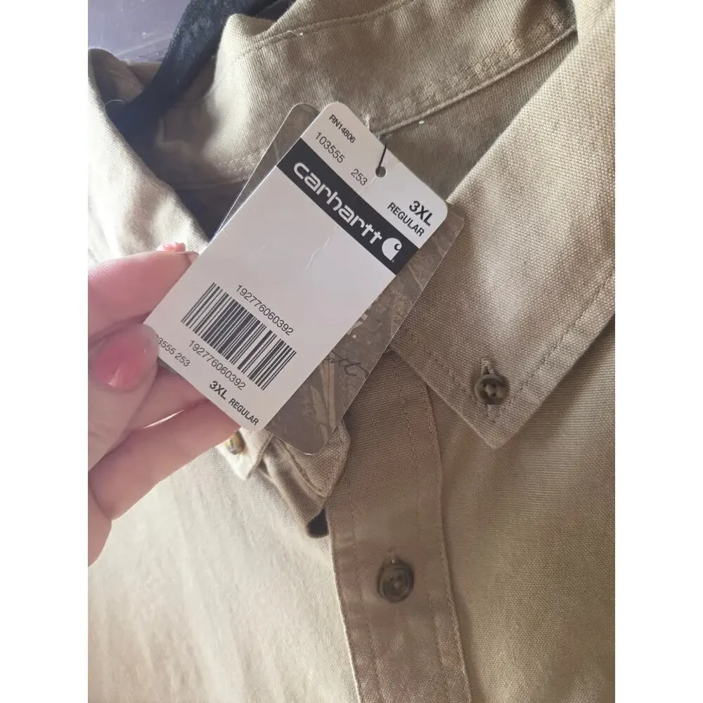 Carhartt Rugged Flex Relaxed Fit Canvas Short Sleeve Shirt Mens Size 3XL NEW!! - Picture 3 of 6